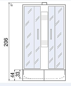 Душевая кабина River Nara Light 44 90x90 МТ без крыши купить в интернет-магазине Sanbest