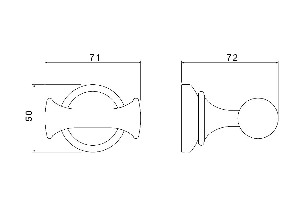 Крючок двойной Aquatek Классик AQ4502CR хром купить в интернет-магазине сантехники Sanbest