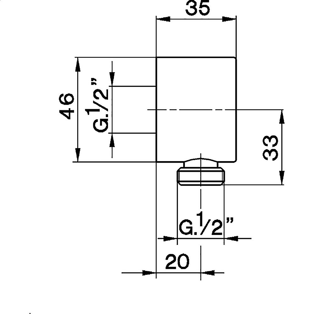Подключение для душевого шланга Cisal Shower DS01730021 купить в интернет-магазине сантехники Sanbest