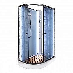 Душевая кабина Deto ЕМ1512 N LED с гидромассажем правая купить в интернет-магазине сантехники Sanbest