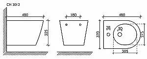 Биде подвесное Ceramica Nova FORMA CN3012 купить в интернет-магазине Sanbest