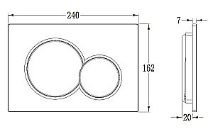 Кнопка для инсталляции Vincea VFP-202MB черный купить в интернет-магазине сантехники Sanbest