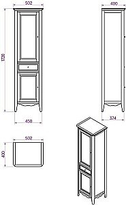 Колонка Tiffany World Veronica NUOVO VER3050 для ванной в интернет-магазине сантехники Sanbest