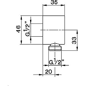Подключение для душевого шланга Cisal Shower DS01730021 купить в интернет-магазине сантехники Sanbest