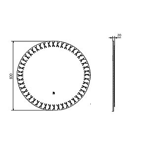 Зеркало Comforty Эониум 80 00-00014163 в ванную от интернет-магазине сантехники Sanbest