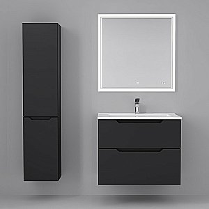 Тумба с раковиной Jorno Slide 75 антрацит для ванной в интернет-магазине Sanbest