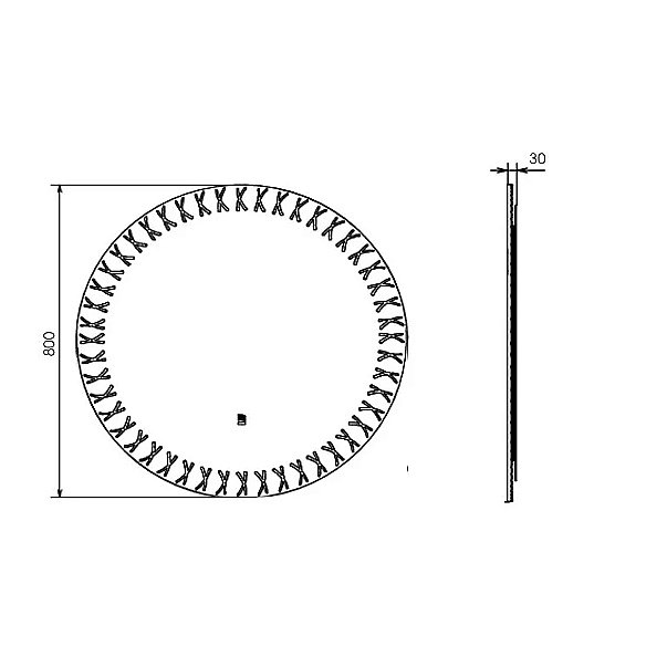 Зеркало Comforty Эониум 80 00-00014163 в ванную от интернет-магазине сантехники Sanbest