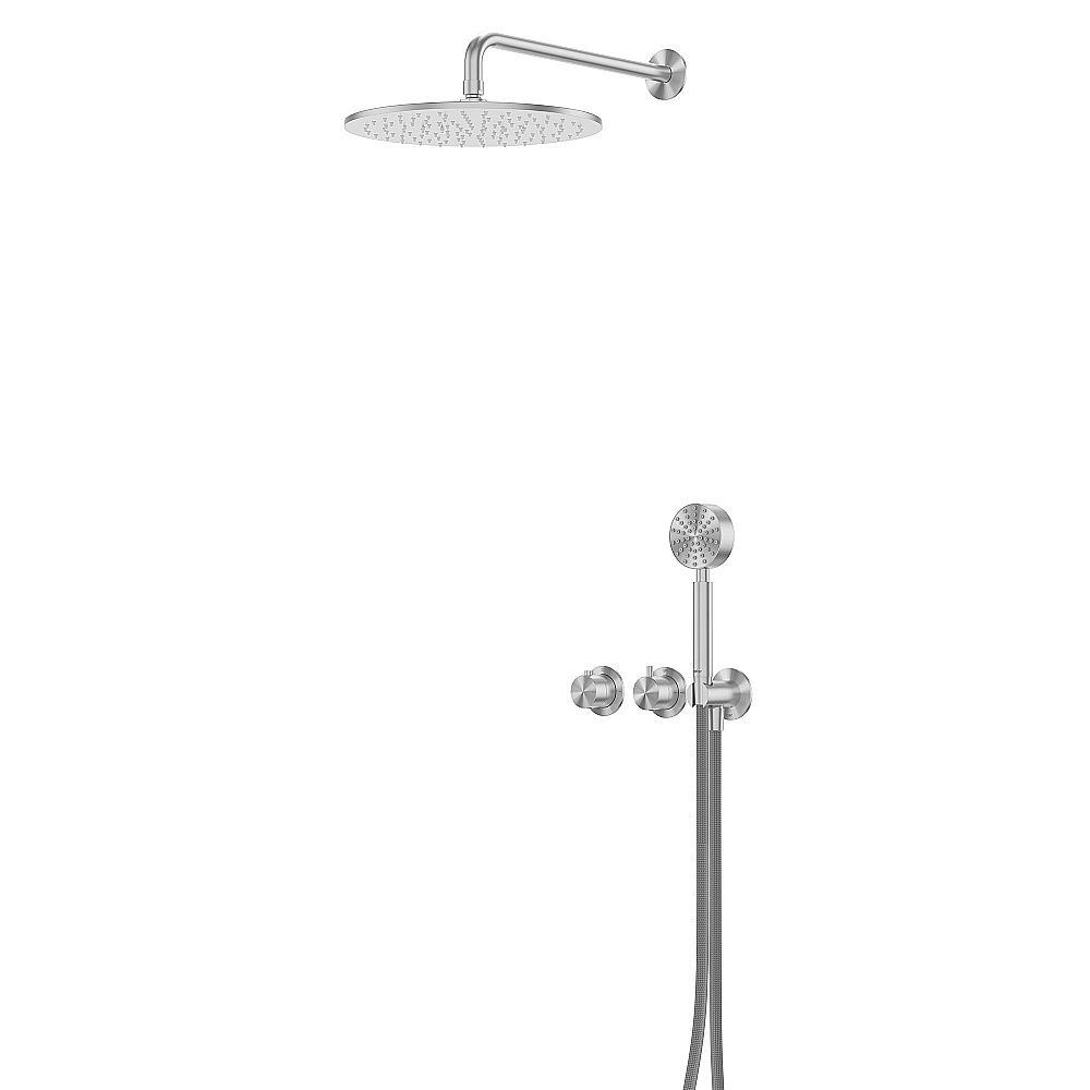 Душевая система Abber Wasser Kreis 316 AF8151BST сталь брашированная купить в интернет-магазине сантехники Sanbest