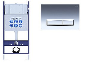 Инсталляция для унитаза Aquatek ECO Standart INS-0000014 с кнопкой KDI-0000023 Хром купить в интернет-магазине сантехники Sanbest
