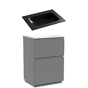 Тумба с раковиной Sancos FOLK Floor FL60FES/CN7011MB 60 Ergraut soft для ванной в интернет-магазине Sanbest