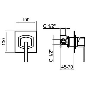 Смеситель для душа Webert Azeta New AA880101015 купить в интернет-магазине сантехники Sanbest