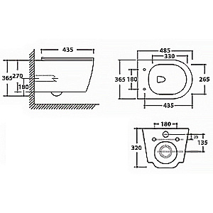 Унитаз подвесной с инсталляцией Azario Uno AZ-100-100F+AZ-2380+AZ-100-020F белый/кнопка хром, безободковый, с крышкой микролифт купить в интернет-магазине Sanbest