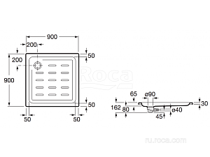 Душевой поддон Roca Easy 276081000 90х90 купить в интернет-магазине Sanbest