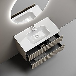 Тумба с раковиной Sancos Snob R SNR90CE/CN7002 Beige Soft для ванной в интернет-магазине Sanbest