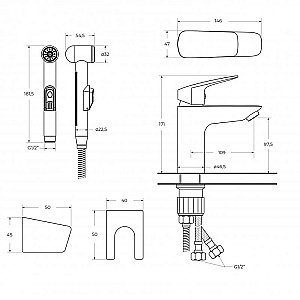 Смеситель для раковины BelBagno DUE-LVM/HGN-CRM-W0 хром купить в интернет-магазине сантехники Sanbest