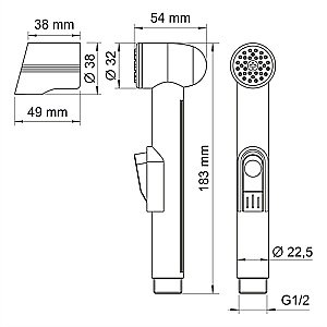 Гигиенический душ WasserKRAFT Spree 1400 A1451.275.360.092 никель купить в интернет-магазине сантехники Sanbest