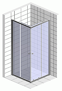 Душевой уголок Parly ZFQ81 80x80 стекло матовое/профиль белый купить в интернет-магазине Sanbest