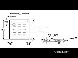 Душевой поддон Roca Easy 276081000 90х90 купить в интернет-магазине Sanbest