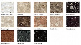 Столешница из мраморного агломерата Caprigo Atrio 110 20 мм Образцы цветов на выбор купить в интернет-магазине сантехники Sanbest