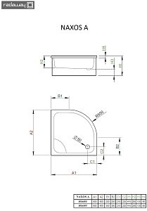 Душевой поддон Radaway Naxos A 80x80 купить в интернет-магазине Sanbest