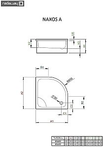 Душевой поддон Radaway Naxos A SBA8841-1 80x80 белый купить в интернет-магазине Sanbest