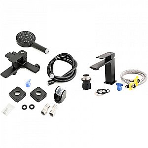 Набор смесителей Orange Lutz M04-311b черный купить в интернет-магазине сантехники Sanbest