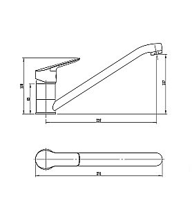 Смеситель для кухни Rush Samui SA0930-26 хром купить в интернет-магазине сантехники Sanbest