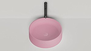 Раковина накладная Salini GLORIA 01 1102201MF 44 из искусственного камня S-Stone, матовая, цвет по RAL полностью купить в интернет-магазине Sanbest