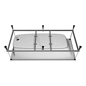 Ванна акриловая Vincea VBT-2S180-FR 180x80 белая с каркасом купить в интернет-магазине Sanbest