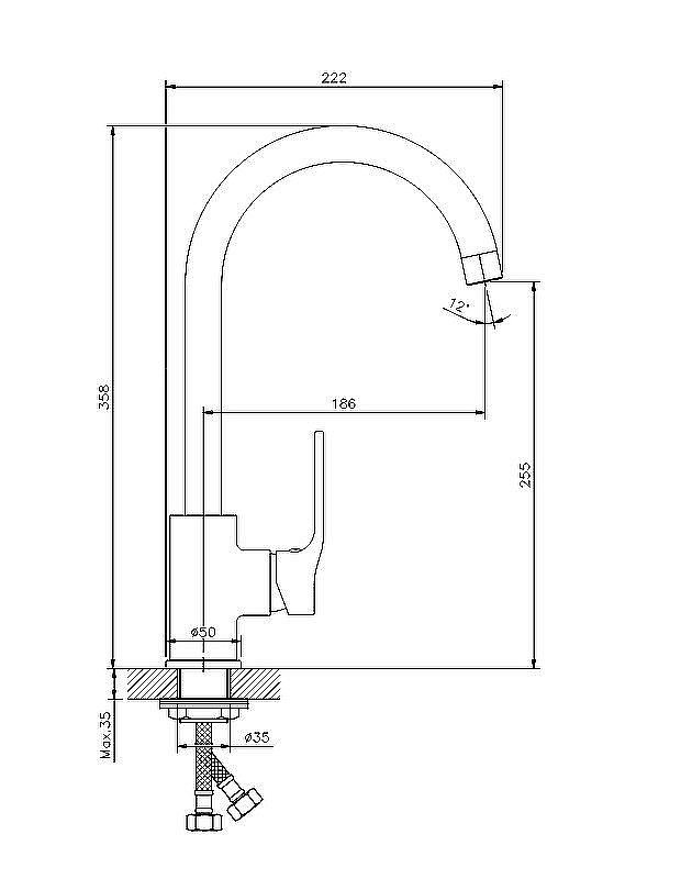 Смеситель для кухни Koller Pool Stream ST0500 купить в интернет-магазине сантехники Sanbest