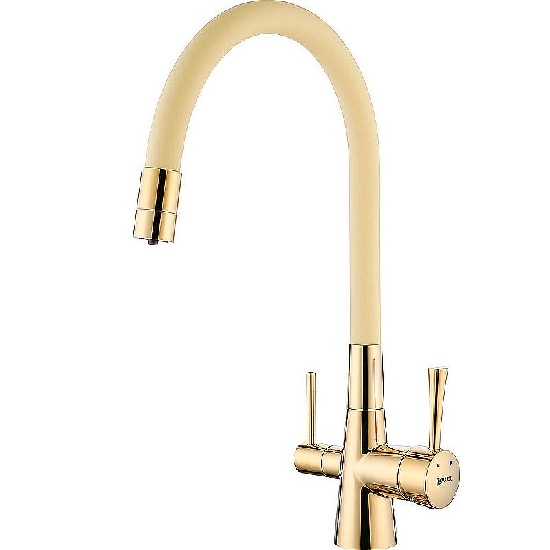 Смеситель для кухни Lemark Comfort LM3075G-Beige золото/бежевый купить в интернет-магазине сантехники Sanbest