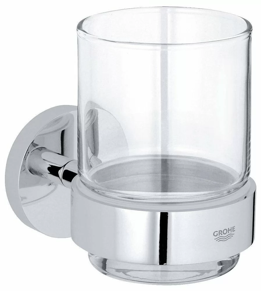 Стакан с держателем Grohe Essentials 40447001 купить в интернет-магазине сантехники Sanbest