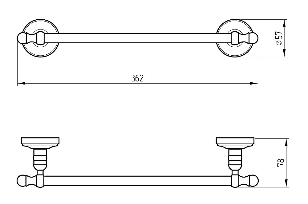 Полотенцедержатель Migliore Mirella ML.MRL-M053.CR хром купить в интернет-магазине сантехники Sanbest