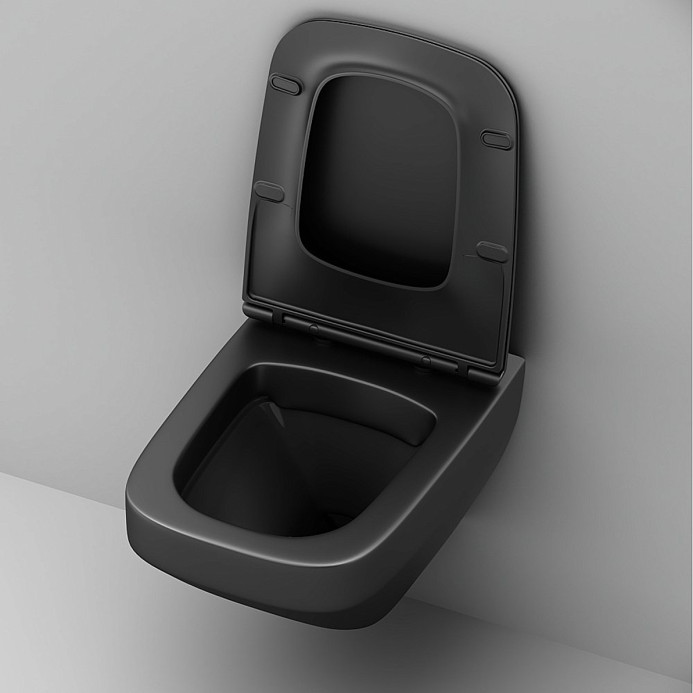 Унитаз подвесной AM.PM Inspire V2.0 C50A1700MBSC черный матовый, безободковый купить в интернет-магазине Sanbest