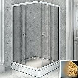 Душевой угол Радомир Дрим 90х100 стекло матовое/профиль белый левый купить в интернет-магазине сантехники Sanbest