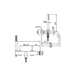 Смеситель для ванны Migliore Reversa 28187 хром купить в интернет-магазине сантехники Sanbest