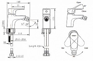 Смеситель для биде BRAVAT Alfa F3120178CP купить в интернет-магазине сантехники Sanbest