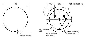 Зеркало Cersanit ECLIPSE 60x60 64142 в ванную от интернет-магазине сантехники Sanbest