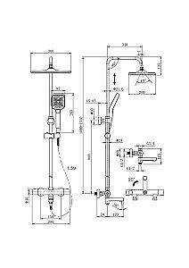 Душевая система Cersanit Vivo 64530 хром купить в интернет-магазине сантехники Sanbest