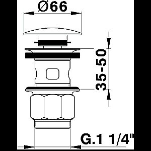 Донный клапан Cisal COMPLEMENTI ZA00162024 золото купить в интернет-магазине сантехники Sanbest