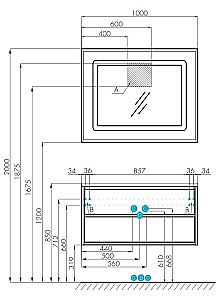 Тумба с раковиной Акватон Римини 100 белая глянцевая для ванной в интернет-магазине Sanbest