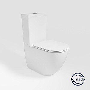 Унитаз-компакт Vincea Globo VT2-14T белый, с крышкой микролифт, с бачком, безободковый, слив-торнадо купить в интернет-магазине Sanbest