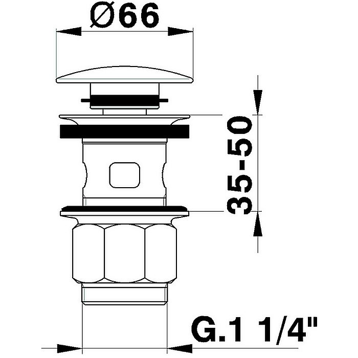 Донный клапан Cisal COMPLEMENTI ZA00162024 золото купить в интернет-магазине сантехники Sanbest