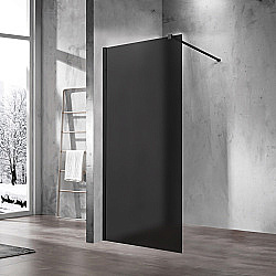 Душевая перегородка Vincea Walk-In VSW-1H900GFB 90 профиль черный матовый/стекло матовое тонированное купить в интернет-магазине Sanbest