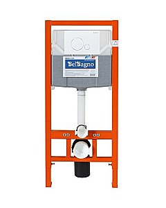 Инсталляция для унитаза BelBango BB001-120 с белой кнопкой купить в интернет-магазине сантехники Sanbest