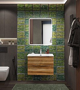 Тумба с раковиной BelBagno MARINO-CER-N-700-2C-SO-RR-P Rovere Rustico для ванной в интернет-магазине Sanbest