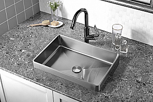 Раковина врезная сверху ABBER Wasser Kreis 51 AF2401SP сатин купить в интернет-магазине Sanbest