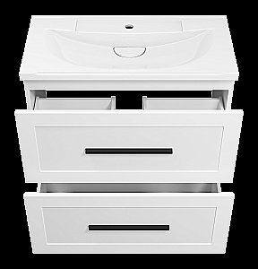 Тумба с раковиной Misty Модерн - 80 П-Мод07080-011Пр белая для ванной в интернет-магазине Sanbest