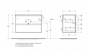 Тумба с раковиной BelBagno UNO 90 еловая матовая для ванной в интернет-магазине Sanbest
