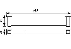 Полотенцедержатель Kaiser KH-2307 хром купить в интернет-магазине сантехники Sanbest